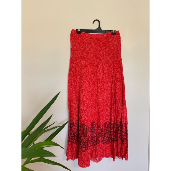 Free People Strapless Peasant Dress - Picture 2 of 4